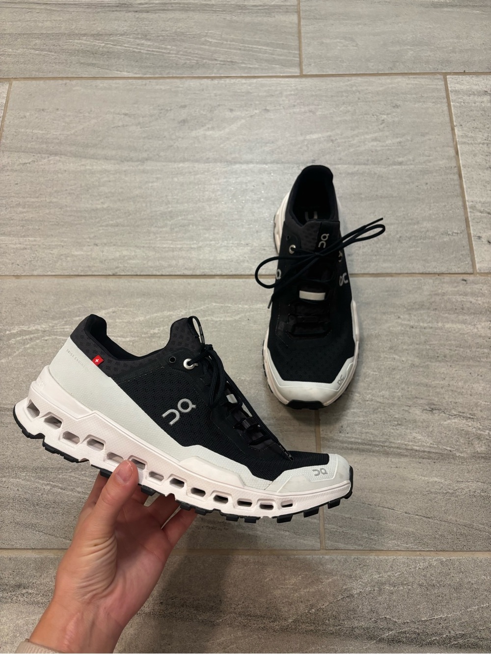 Cloudultra Trail Running Shoe in Black/White - Picture 6 of 16